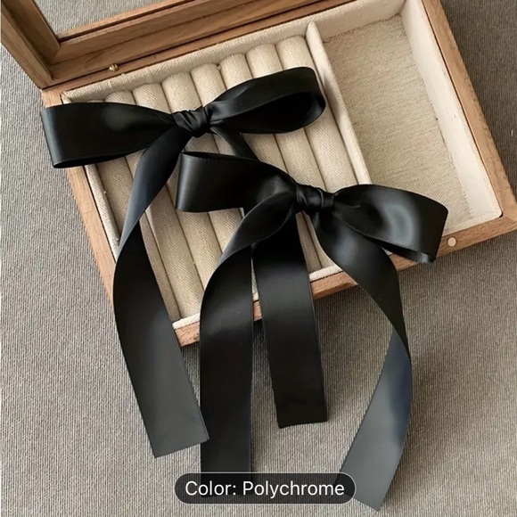 2pc Black Bow - Picture 1 of 4